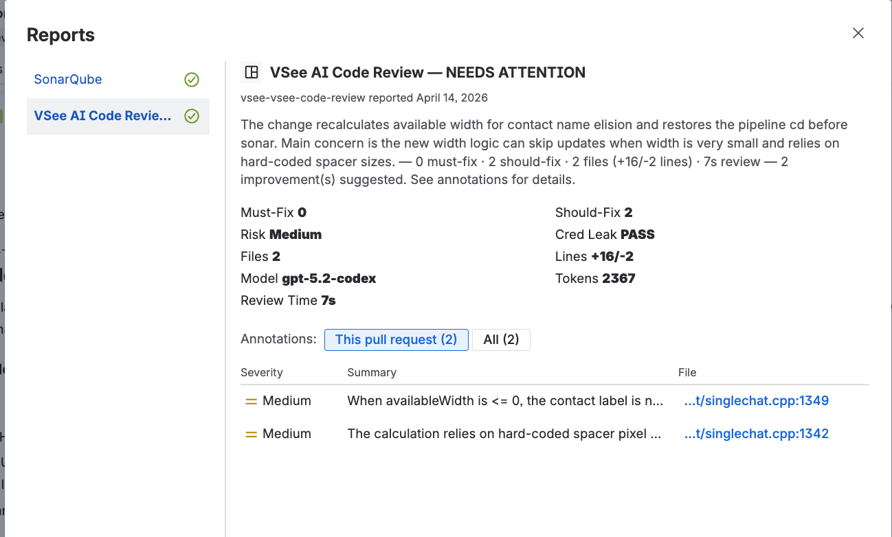 Bitbucket Code Review — project preview