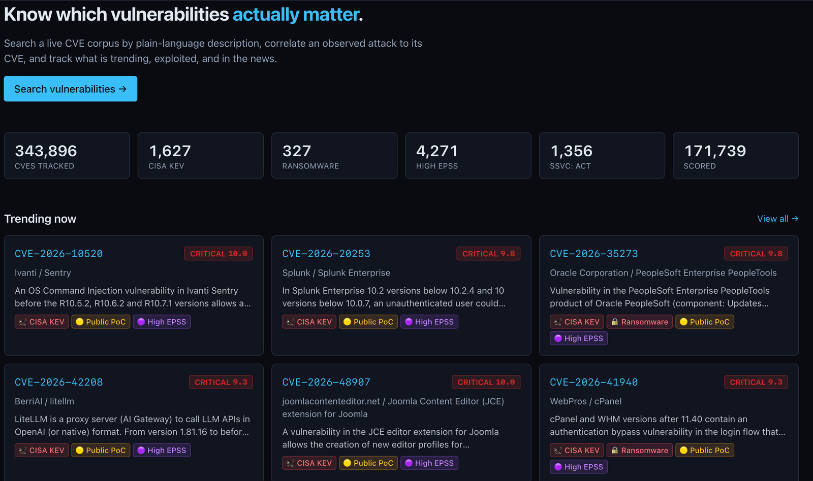 PublicCVE — project preview
